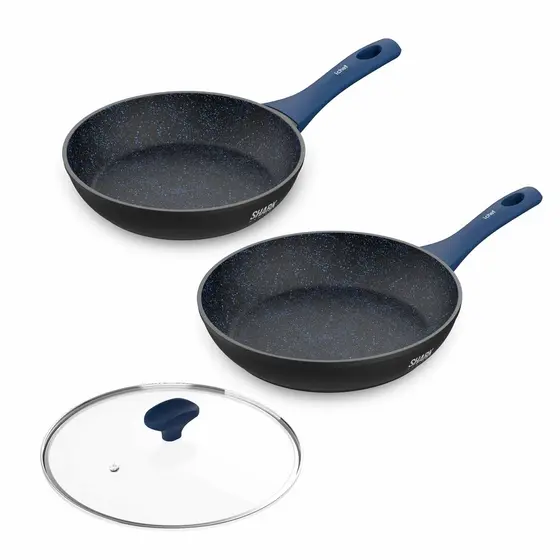 Panelas Ichef Home Azul Sauté Grand 24cm e Sauté Petit 20cm com Tampa 24cm