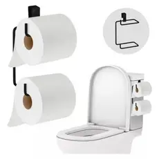 Suporte Duplo para 2 Papel Higiênico Para Caixa Acoplada Cromado
