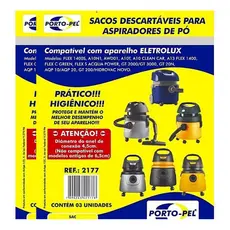 Kit 3 Sacos Aspirador de Pó Compatível Electrolux Hidrolux Awd01 - Referencia 2177