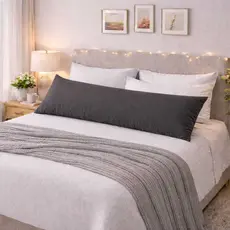 Travesseiro De Corpo Com Fronha Xuxão Fibra de Silicone Liso 1.25x0.45cm para Quarto Sala  Decoração