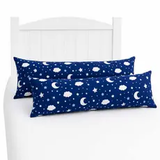 Kit 2 Travesseiro de Corpo Xuxinho 85x25 Super Macio Enchimento Silicone Luxo Casa Quarto Decoração