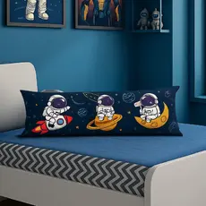 Capa Travesseiro De Corpo Fronha Xuxinho Infantil Luxo Decoração 0.90x0.30cm Quarto Astronauta