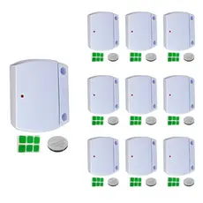 10 Unid. Sensor Magnético Sem Fio Intruder 433,92mhz Com Bateria Porta E Janela