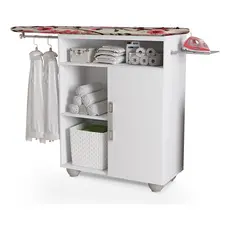 Tabua Mesa Passar Roupa Armarinho Organizador Suporte Ferro Branco