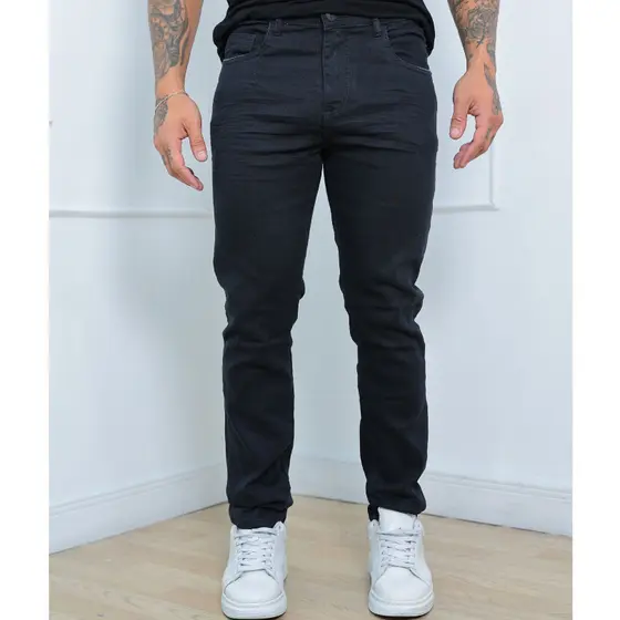 Calça Jeans Preta Masculina Slim Linha Premium tendência