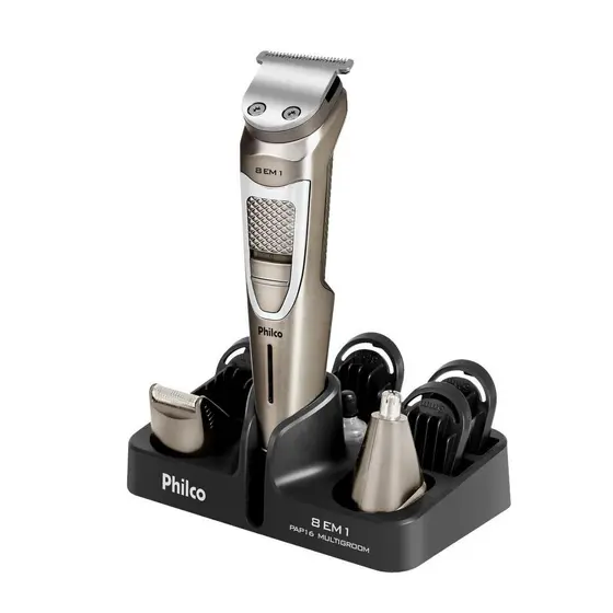 Aparador de Pelos Philco Multigroom 8 em 1 5W PAP16