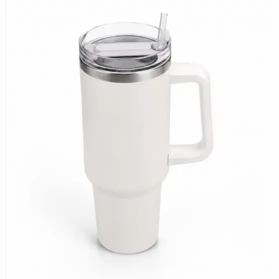 Caneca Térmica Inox 1200ml com Alça, Tampa e Canudo – Mantém Bebidas Quentes e Geladas