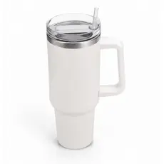 Caneca Térmica Inox 1200ml com Alça, Tampa e Canudo – Mantém Bebidas Quentes e Geladas