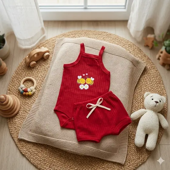 Conjunto Bebê Menina Body Alcinha Short Tapa-fralda Canelado