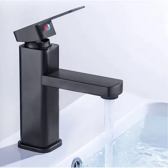 Torneira Monocomando Misturador Banheiro Lavabo Preta Baixa