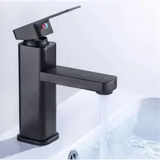 Torneira Monocomando Misturador Banheiro Lavabo Preta Baixa