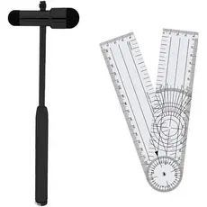 Kit Martelo De Reflexo Buck +  Regua Goniômetro Fisioterapia Personalizavel Com Seu Nome