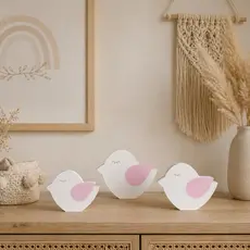 Kit Decorativo Infantil Passarinhos – Decoração Delicada para Quarto de Bebê