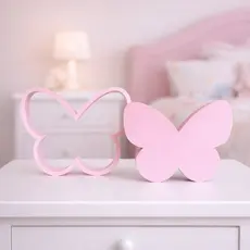 Kit Borboletas Decorativas Quarto Infantil Ninho Cômoda Prateleira Decoração Menina 2 Peças