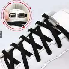 Cadarços sem laço fivela de fivela elástico para tenis/sapatos com rosca