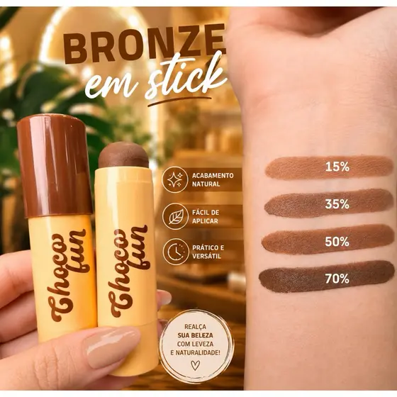 Contorno Facial Em Bastão Stick Linha Choco Fun Fenzza