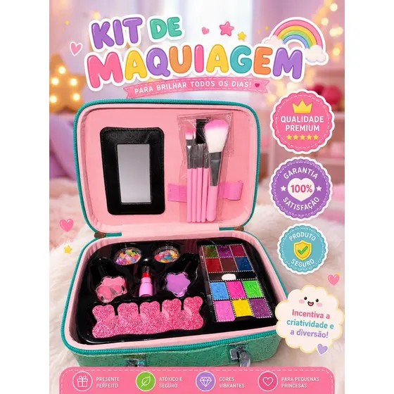 Maleta de maquiagem infantil k-pop original