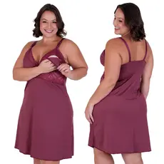 Camisola Amamentação Plus Size Pós Parto Confortavel Gestante e Lactante