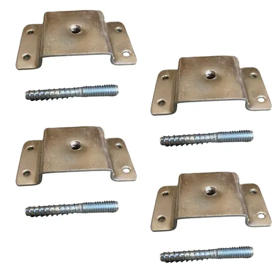 Kit 2 Chapinha Reta + Parafuso Fixação Metal Pe Palito