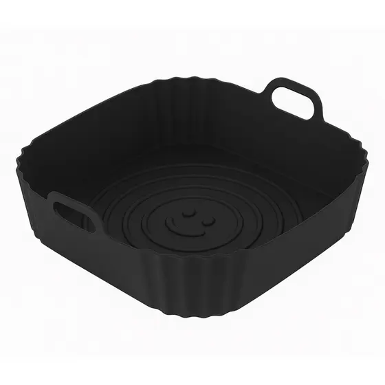 Forma de Silicone Airfryer Quadrada Assadeira Antiaderente 21cm Smile