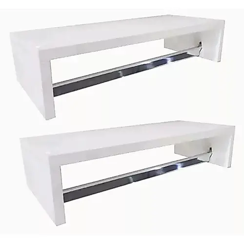 Cabideiro de Parede Arara de Roupas Closet 100%MDF KIT C/  2 peças