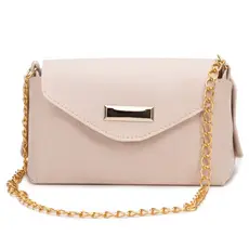 Bolsa Feminina Mini Bag Clutch Estilo Blogueira Alça Ombro Com 4 cores'Bolsa CrossBody Feminina Alça Corrente com Enfei