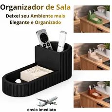 Organizador de Sala Ripado Porta controle para Escritório Recepção e Sala de Estar Moderna