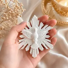 KIT Divino Espírito Santo 3D Aplique Religioso Decoração Católica Batizado Artesanato
