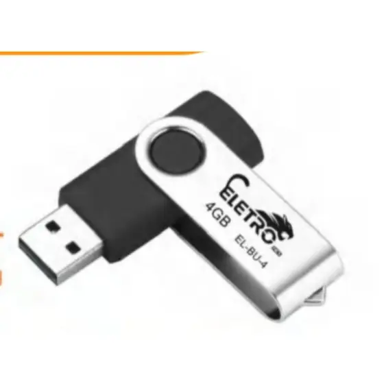 KIT 10 Pendrive Eletromex EL-BU4/al-u-4  pc notebook usb cor preto liso