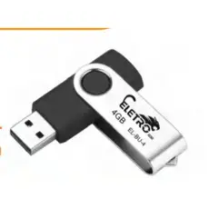 KIT 10 Pendrive Eletromex EL-BU4/al-u-4  pc notebook usb cor preto liso