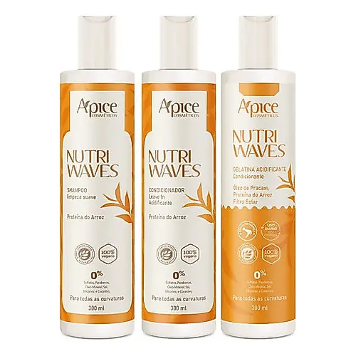 Shampoo Condicionador E Gelatina Acidificante NUTRI WAVES