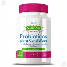 CANDIFLORA 300MAIS 120 CAPS CANDIDIASE SAUDE BEM ESTAR PROBIOTICOS SUPLEMENTO