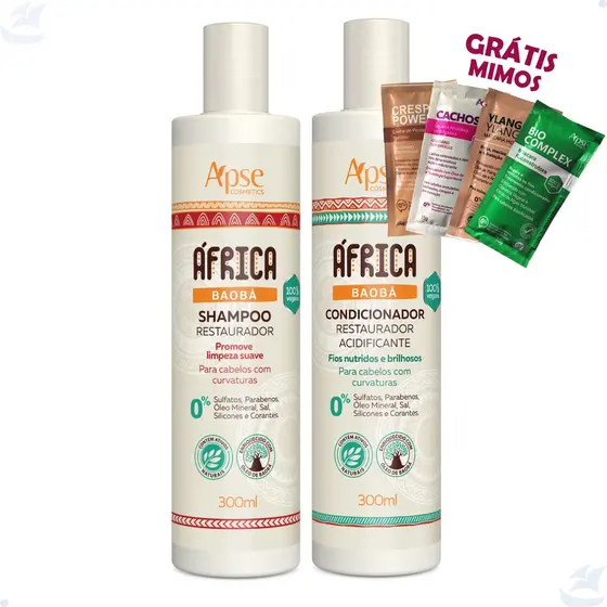 SHAMPOO + CONDICIONADOR AFRICA BAOBÁ APSE 300ML