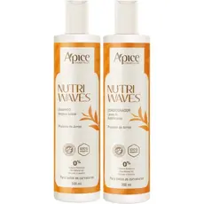 SHAMPOO E CONDICIONADOR Apice APSE Nutri Waves ACIDIFICANTE FIOS BRILHANTES ELASTICIDADE LANÇAMENTO