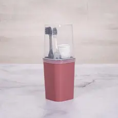 Porta Escova e Creme Dental Classic Fosco 380 ml Plasútil Estojo Porta Escovas Dente e Creme Dental