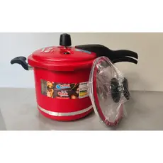 Panela de pressão Qatar Antiaderente Vermelho mt 5.5 Litros com tampa de Vidro  - Corbã