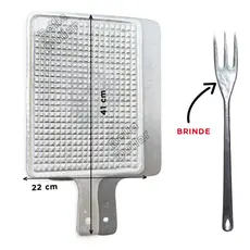 Tábua/Chapa de Alumínio Fundido para churrasco + brinde gafo tamanho grande