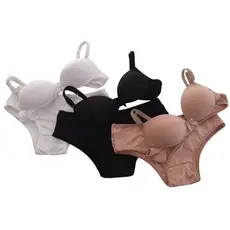 Conjunto Calcinha + Sutiã com Bojo menina moça.