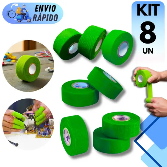 CONJUNTO FITA BANTEX 25mm X 15 m PROTETOR PARA CORTES DE DEDOS E MÃO PARA ANTI-CORTE GASE ESPORTIVA