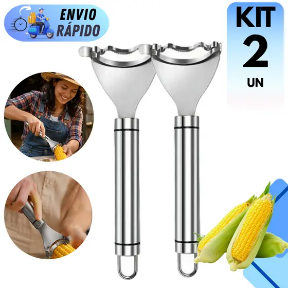 RASPADOR DEBULHADOR DE MILHO VERDE 17CM DESCASCADOR RASPADOR CORTADOR AÇO INOX PROFISSIONAL COZINHA