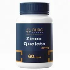 Zinco Quelato 30mg 60 ou 120 cápsulas