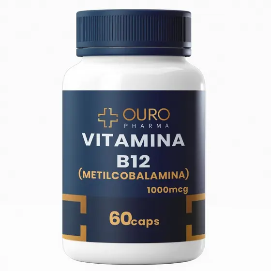 Vitamina B12 1000mcg Metilcobalamina Autêntica 60 ou 120 cápsulas