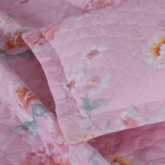 Kit Colcha Queen Bouti Cobre Leito Estampado 3 Peças Cor:Finesse