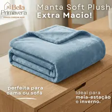Cobertor Manta Napoli Microfibra 180g/m² Super Macio e Quentinho