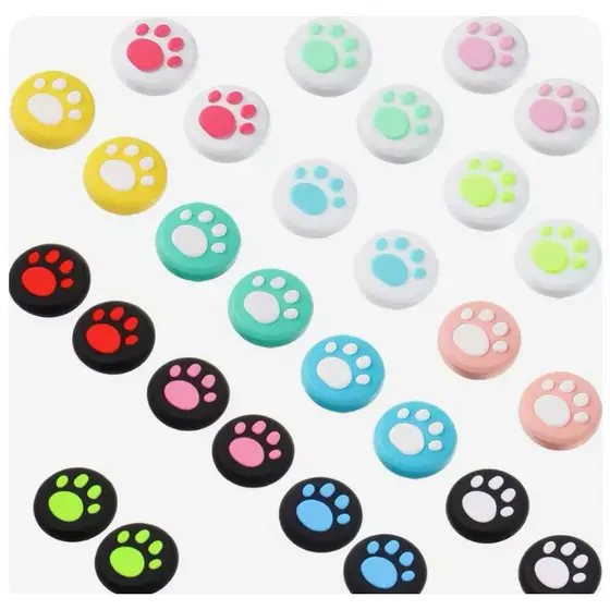 Par de Thumb Grips Silicone Patinha Antiderrapante para Controle PS5/PS4/Xbox/Switch
