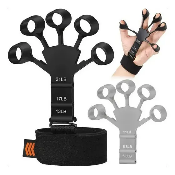 Pulseira Treinador De Dedo Flexível De Pulso Reforçador De Silicone Finger Hand Gripe FLEXOR Exercitador De Dedos Artrit
