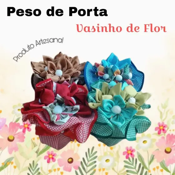 Peso De Porta Vaso De Flores Decorativo Pesado Enfeite Casa Artesanato Segura Porta