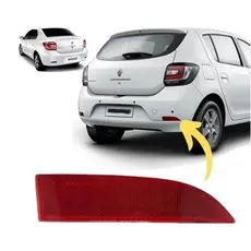 Refletor Lanterna Para-Choque Traseiro Sandero Logan após 2013 Olho de Gato