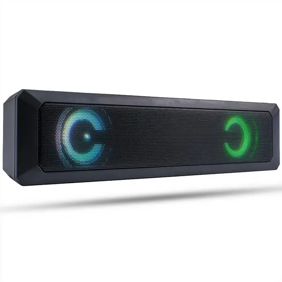 Caixa De Som SoundBar LED Speaker Aux P2 PC Tv Alto Falante 6W