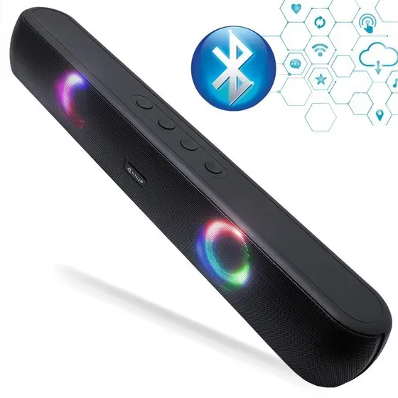 Caixa De Som Soundbar Bluetooth Speaker Led Tv Smart Sem Fio Auxiliar P2 Pc Notebook Celular SD USB